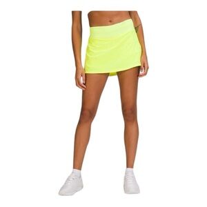 Lululemon Pace Rival Skort Neon Yellow Size 6